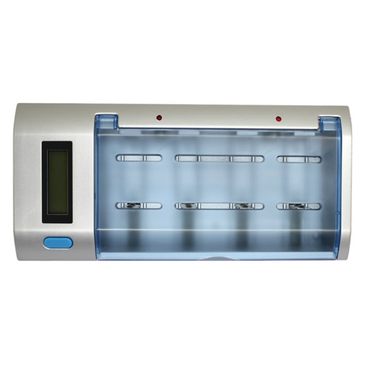 AC 100-240V 4 Slot Battery Charger for AA & AAA & C / D Size Battery, with LCD Display, US Plug