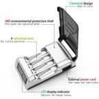 AC 100-240V 4 Slot Battery Charger for AA & AAA Battery, with LCD Display, UK Plug