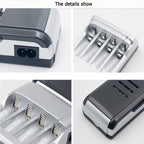 AC 100-240V 4 Slot Battery Charger for AA & AAA Battery, with LCD Display, AU Plug