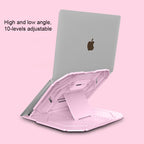 T3 Multi-function Hollow Design Cooling Bracket with 10-Level Adjustable Angle for Notebook,  MacBook, iPad, Mobile Phones, T3 (White), T3 (Black), T3 (Pink), T3 (Blue)