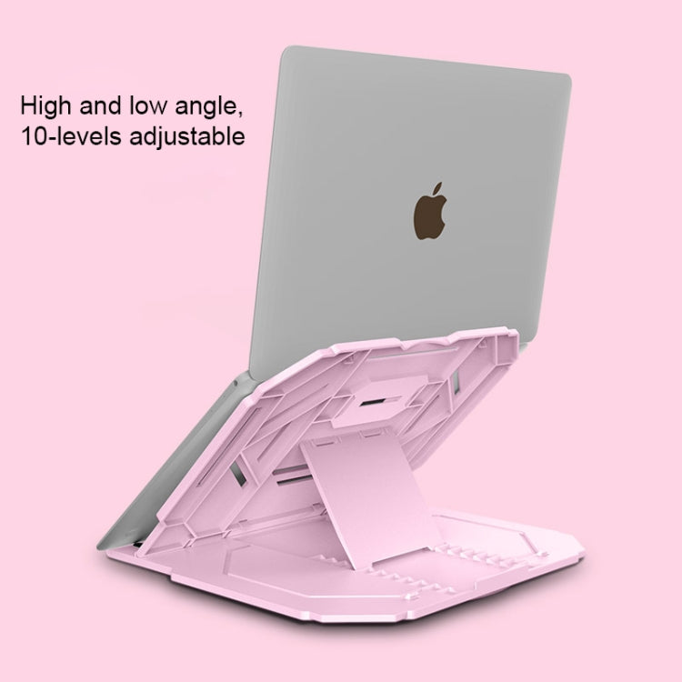 T3 Multi-function Hollow Design Cooling Bracket with 10-Level Adjustable Angle for Notebook,  MacBook, iPad, Mobile Phones, T3 (White), T3 (Black), T3 (Pink), T3 (Blue)