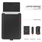 4 in 1 Universal Waterproof PU Leather Laptop Liner Bag with Handle & Stand & Pen Holder + 2 Winders + Mouse Bag + Charger Bag Set for 11/12 inch laptops, 11 / 12 inch, 11/12 inch