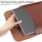 13.3 inch Laptop 2 in 1 PU Leather Sleeve Liner Bag with Mouse Storage Bag