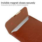 13.3 inch Laptop 2 in 1 PU Leather Sleeve Liner Bag with Mouse Storage Bag