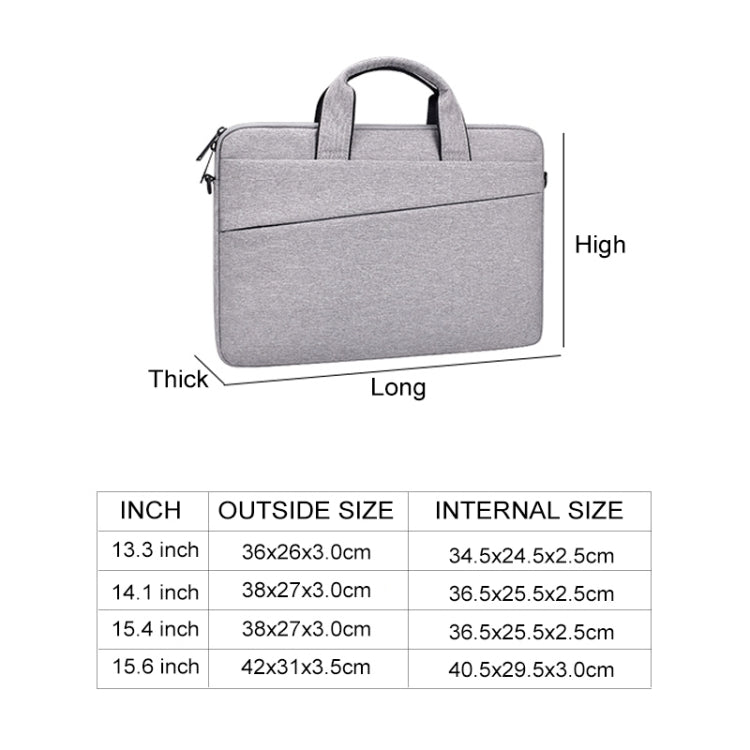 ST03S 13.3 inch Double Side Pockets Wearable Oxford Cloth Soft Handle Portable Laptop Tablet Bag, 13.3 inch Black, 13.3 inch Pink, 13.3 inch Grey, 13.3 inch Deep Space Gray, 13.3 inch Navy Blue