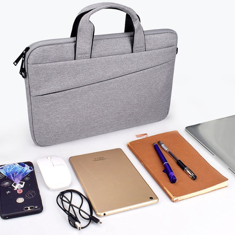 ST03S 14.1 inch Double Side Pockets Wearable Oxford Cloth Soft Handle Portable Laptop Tablet Bag, 14.1 inch Black, 14.1 inch Pink, 14.1 inch Grey, 14.1 inch Deep Space Gray, 14.1 inch Navy Blue