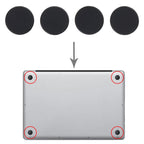 For MacBook Air M4 15 inch A3241 4 in 1 Bottom Case Rubber Mats, A3241