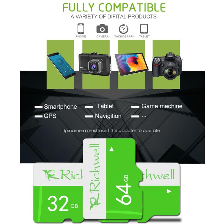Richwell 16GB High Speed Class 10 TF Memory Card, 16GB