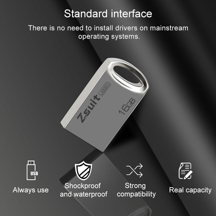 Zsuit 8GB USB 2.0 Mini Metal Ring Shape USB Flash Disk, 8GB USB 2.0