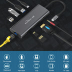 Blueendless 9 In 1 Multi-function Type-C / USB-C HUB Expansion Dock, 9 In 1
