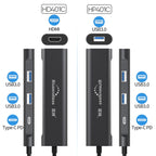 Blueendless 4 In 1 Multi-function Type-C / USB-C to HDMI + PD + Dual USB 3.0 HUB Expansion Dock, 4 In 1 HDMI + PD + Dual USB 3.0