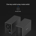 Blueendless Type-C / USB-C Interface 3.5 inch 2 Bay RAID Combination Array HDD External Enclosure, Type-C