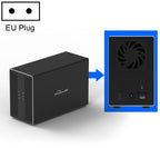 Blueendless Type-C / USB-C Interface 3.5 inch 2 Bay RAID Combination Array HDD External Enclosure, Type-C