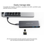 Blueendless 6 In 1 Multi-function Type-C / USB-C HUB Expansion Dock M.2 NGFF Solid State Drive, 6 In 1