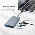 Blueendless 12 In 1 Multi-function Type-C / USB-C HUB Expansion Dock, 12 In 1