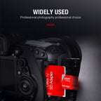 MICRODATA 128GB Class10 Red and Grey TF(Micro SD) Memory Card, 128GB