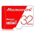 MICRODATA 32GB High Speed U1 Red and White TF(Micro SD) Memory Card, 32GB