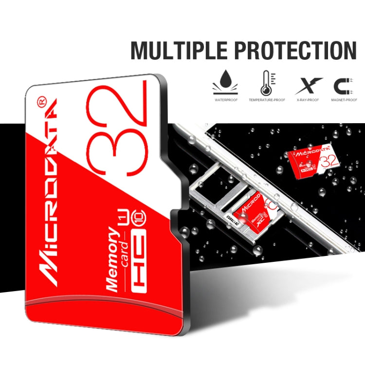 MICRODATA 32GB High Speed U1 Red and White TF Memory Card, 32GB