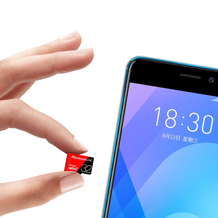 MICRODATA 32GB High Speed U1 Red and Black TF(Micro SD) Memory Card, 32GB