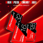 MICRODATA 256GB U3 Red and Black TF(Micro SD) Memory Card, 256GB