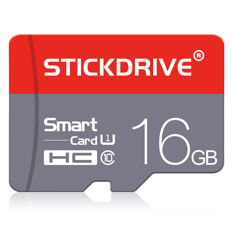 STICKDRIVE 16GB U1 Red and Grey TF(Micro SD) Memory Card, 16GB