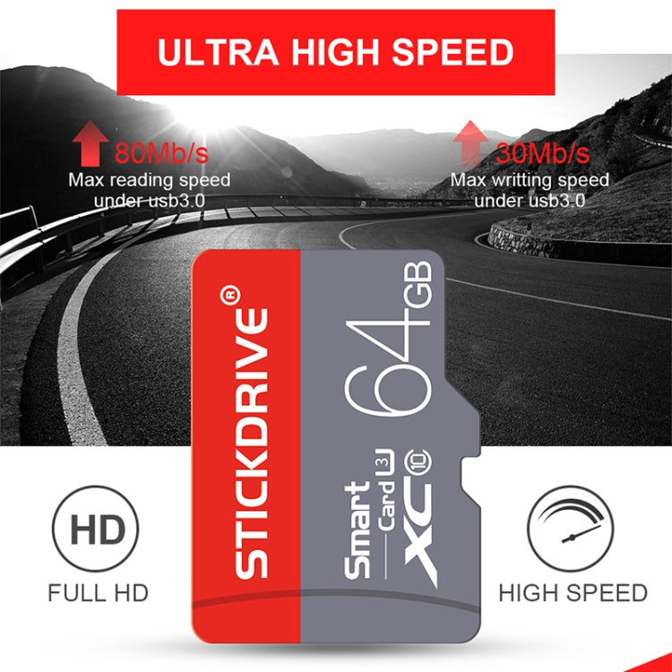 STICKDRIVE 16GB U1 Red and Grey TF(Micro SD) Memory Card, 16GB