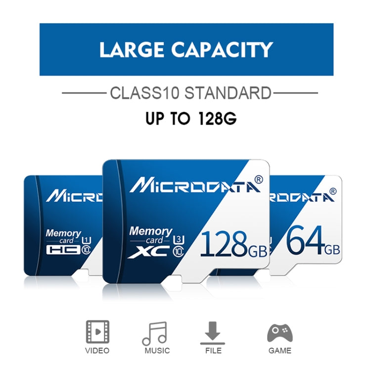 MICRODATA 32GB U1 Blue and White TF(Micro SD) Memory Card, 32GB