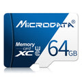 MICRODATA 64GB U3 Blue and White TF(Micro SD) Memory Card, 64GB