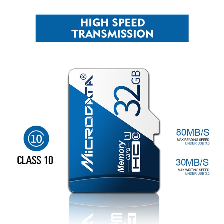 MICRODATA 64GB U3 Blue and White TF(Micro SD) Memory Card, 64GB