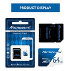 MICRODATA 64GB U3 Blue and White TF(Micro SD) Memory Card, 64GB