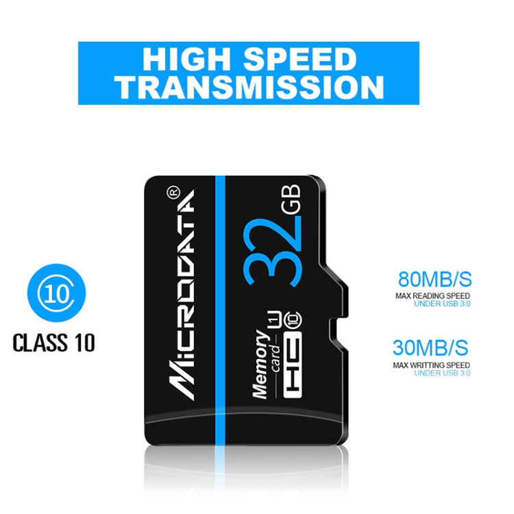 MICRODATA 16GB U1 Blue Line and Black TF Memory Card, 16GB