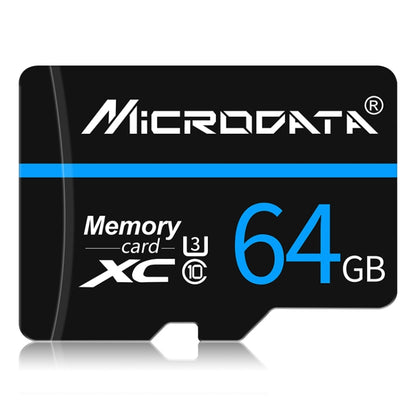 MICRODATA 64GB U3 Blue Line and Black TF Memory Card, 64GB