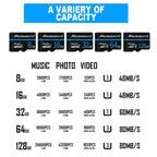 MICRODATA 64GB U3 Blue Line and Black TF(Micro SD) Memory Card, 64GB