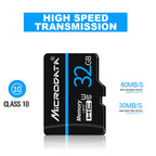 MICRODATA 128GB U3 Blue Line and Black TF(Micro SD) Memory Card, 128GB
