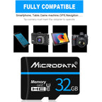 MICRODATA 128GB U3 Blue Line and Black TF(Micro SD) Memory Card, 128GB