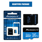 MICRODATA 16GB U1 Blue and Black TF(Micro SD) Memory Card, 16GB
