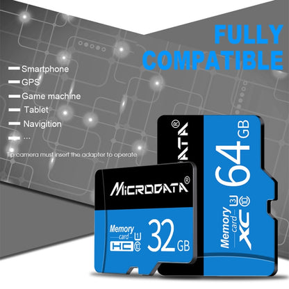 MICRODATA 32GB U1 Blue and Black TF Memory Card, 32GB