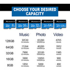 MICRODATA 64GB U3 Blue and Black TF(Micro SD) Memory Card, 64GB