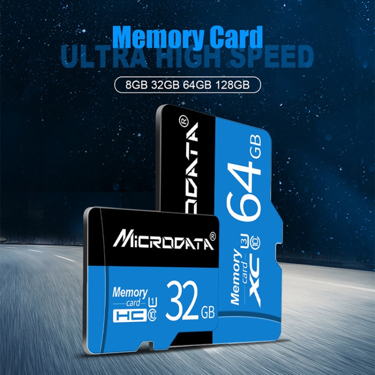 MICRODATA 128GB U3 Blue and Black TF Memory Card, 128GB
