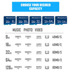 MICRODATA 64GB U3 Blue TF(Micro SD) Memory Card, 64GB