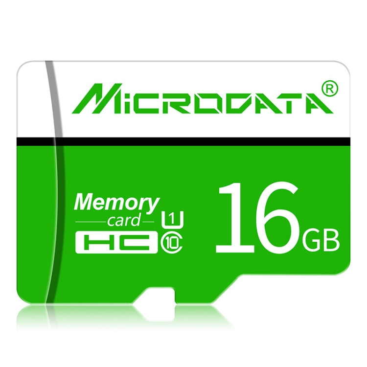 MICRODATA 16GB U1 Green and White TF Memory Card, 16GB