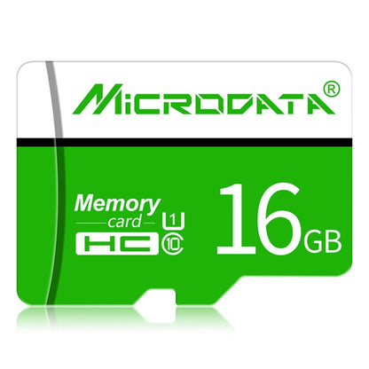 MICRODATA 16GB U1 Green and White TF Memory Card, 16GB