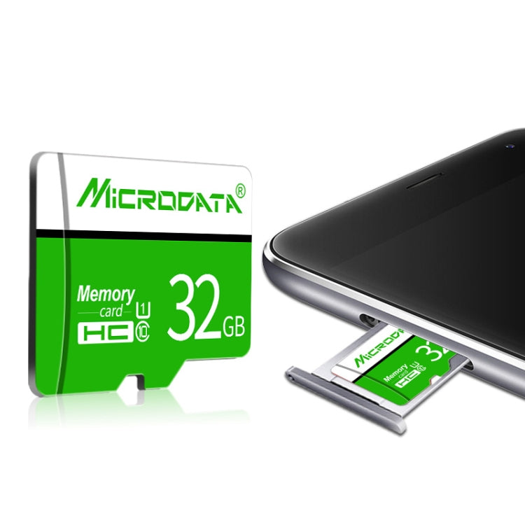 MICRODATA 16GB U1 Green and White TF Memory Card, 16GB