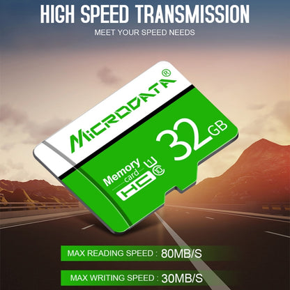MICRODATA 16GB U1 Green and White TF Memory Card, 16GB