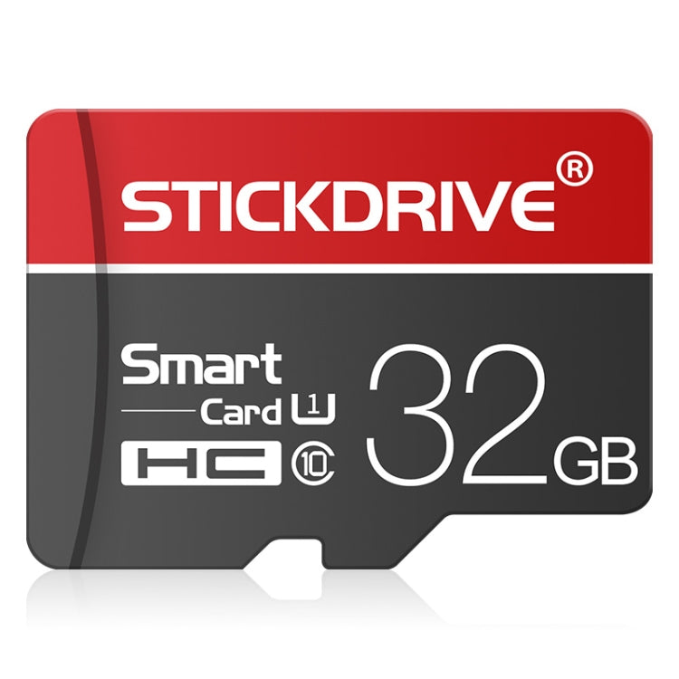 STICKDRIVE 32GB U1 White Line Red and Black TF(Micro SD) Memory Card, 32GB