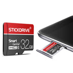 STICKDRIVE 32GB U1 White Line Red and Black TF(Micro SD) Memory Card, 32GB