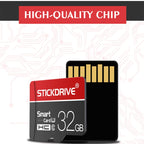 STICKDRIVE 32GB U1 White Line Red and Black TF(Micro SD) Memory Card, 32GB
