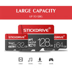 STICKDRIVE 32GB U1 White Line Red and Black TF(Micro SD) Memory Card, 32GB