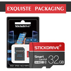 STICKDRIVE 32GB U1 White Line Red and Black TF(Micro SD) Memory Card, 32GB