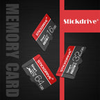 STICKDRIVE 32GB U1 White Line Red and Black TF(Micro SD) Memory Card, 32GB